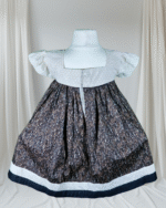 Brown & Cream Hand-embroidered Toddler dress