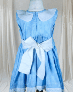 Blue Classic Dress - Vintage Design with Hand-embriodery