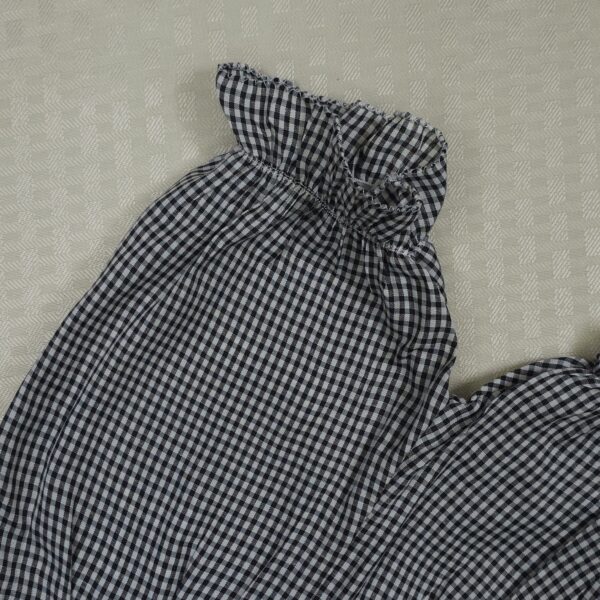 Gingham Cotton Rompers – Hand Embroidered, Unisex