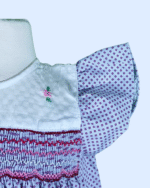 Lavender dress with Smocking and hand-embroidered Toddler Dress