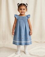 Blue Smocked Dress