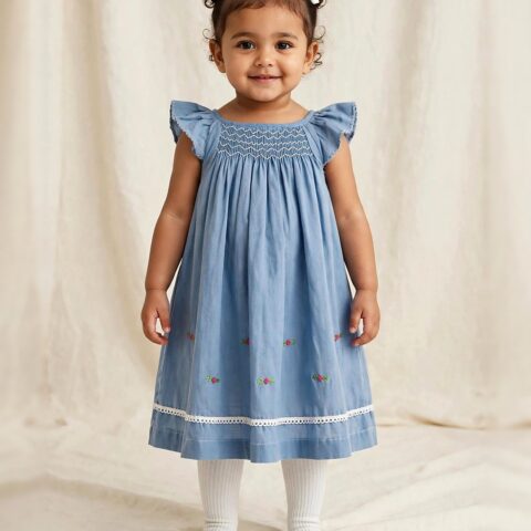 Blue Smocked Dress