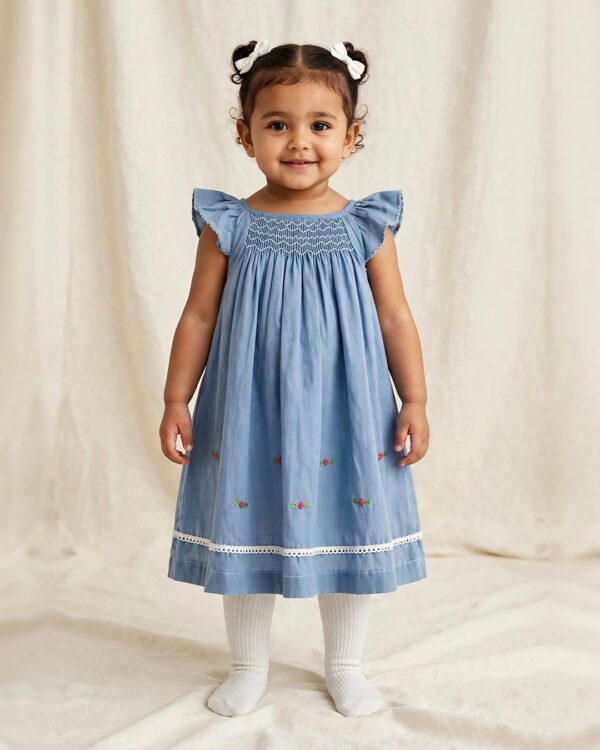 Blue Smocked Dress