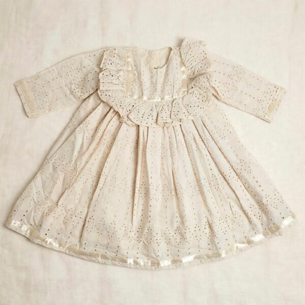 Cream Eyelet Dress