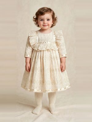 Cream Eyelet Dress