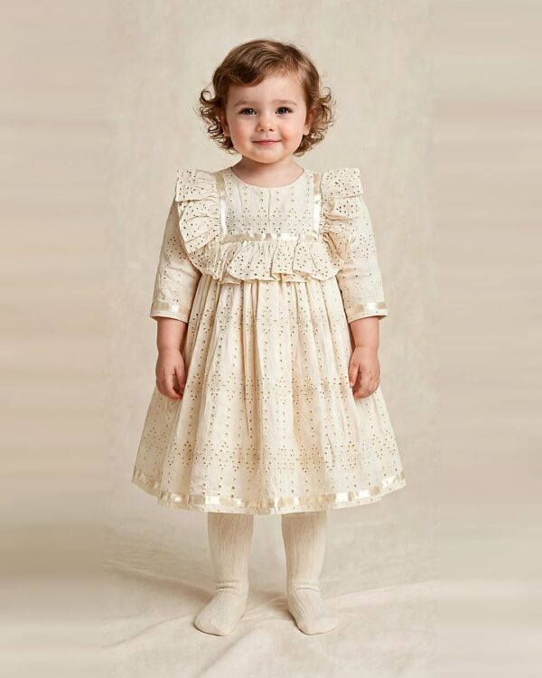 Cream Eyelet Dress