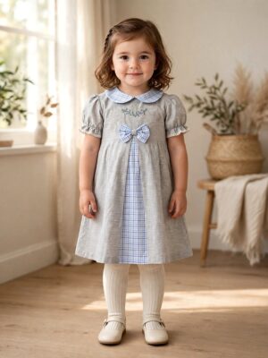 Grey Bow Dress