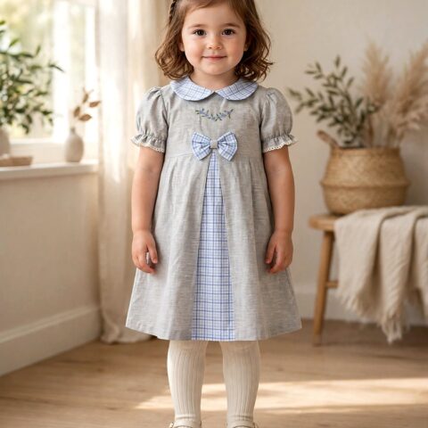 Grey Bow Dress