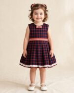 Navy Check Dress