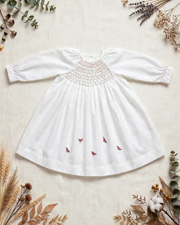 White Smocked Dress