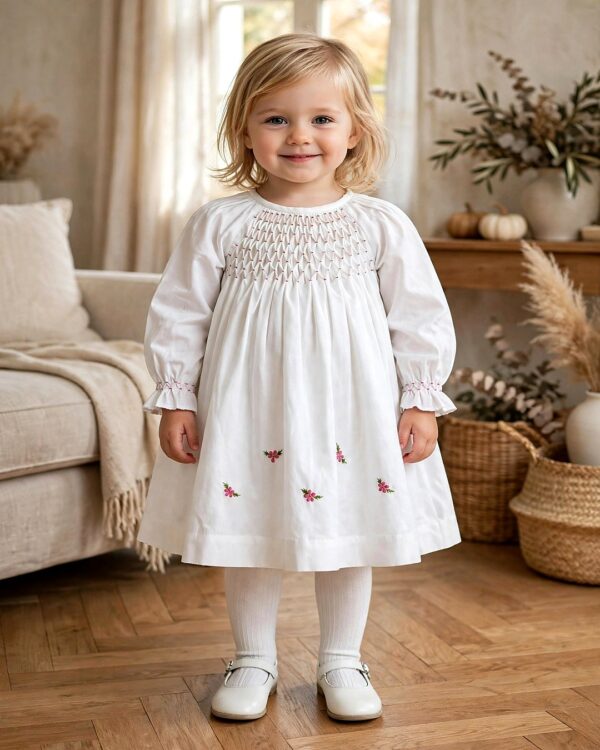 White Smocked Dress